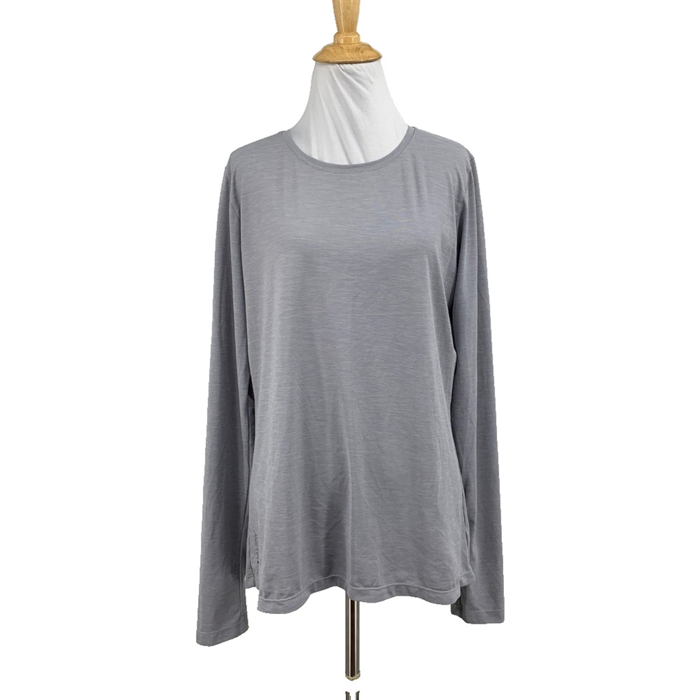 Anetik Top Womens L Large Gray Premium Performance UPF 30 UV Technology Active